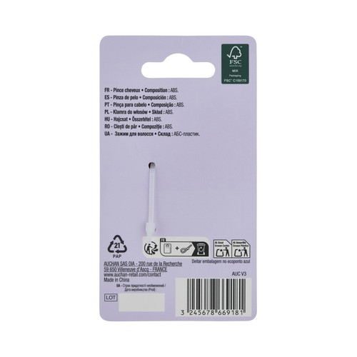 COSMIA Pinza grande para cabello.