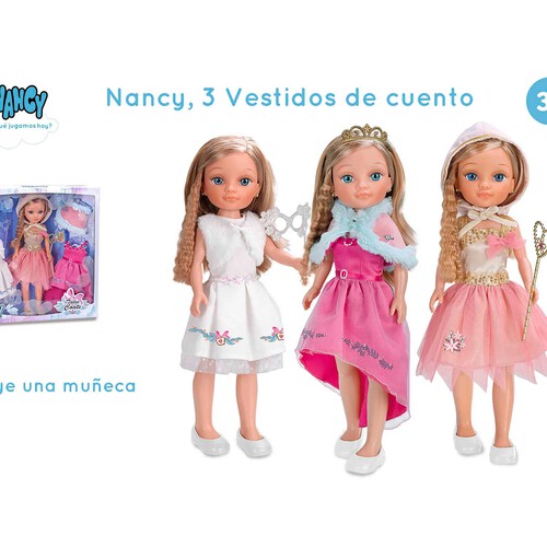 NANCY 3 Vestidos De Cuento Con Muñeca