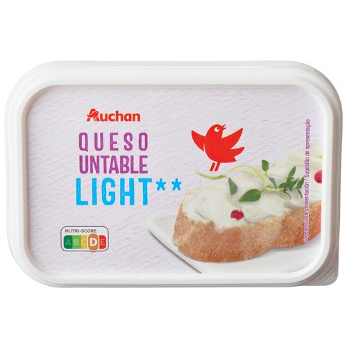 Queso de untar light natural PRODUCTO ALCAMPO 300 g.
