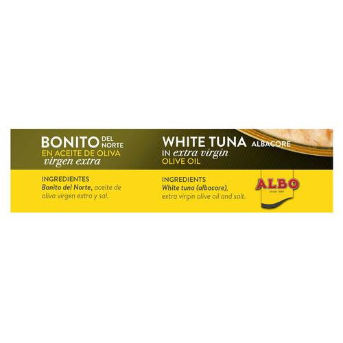 ALBO Bonito del norte en aceite de oliva virgen extra ALBO lata de 82 g.