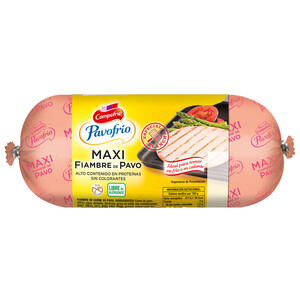 Imagen de CAMPOFRÍO Fiambre de pavo sin colorantes, especial para plancha CAMPOFRIO Pavofrio 1 kg.