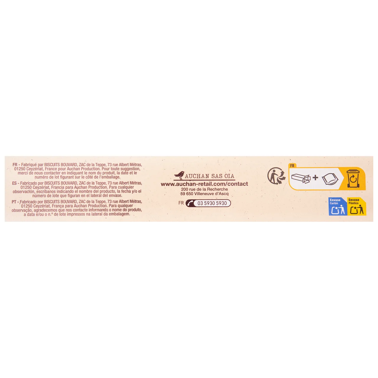 PRODUCTO ALCAMPO Bio Galletas rellenas de cacao ecológico 12 uds.