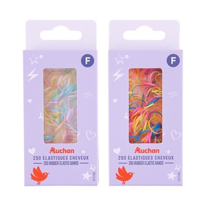 PRODUCTO ALCAMPO Gomas elásticas infantiles pequeñas, de divertidos colores 250 uds.