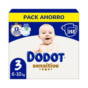 DODOT Sensitive Pañales talla 3 (6-10 kg) 148 uds.