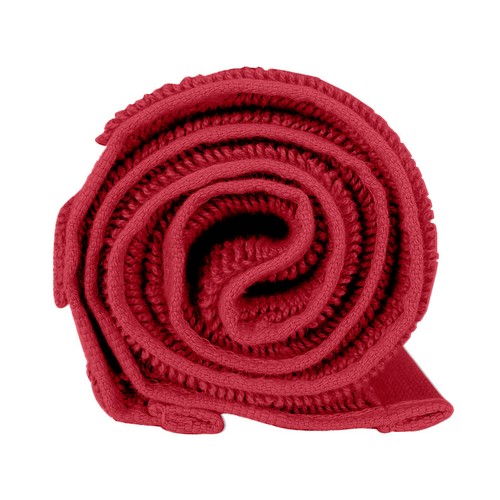 Alfombra de rizo para baño 50x70cm, color rojo, 1000g/m² de densidad ACTUEL.