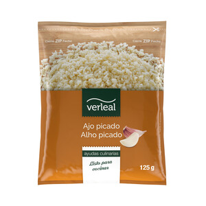 Imagen de VERLEAL Ajo picado congelado, listo para cocinar 125 g.