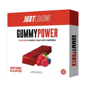 JUST LOADING Barritas energéticas de gominolas con frutos rojos con cafeína LOADING 3 uds. x 30 g.