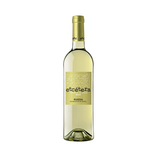 ETCÉTERA  Vino  blanco seco con D.O. Rueda ETCÉTERA botella de 75 cl.