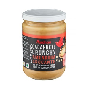 PRODUCTO ALCAMPO Crema de cacahuete crujiente (crunchy) con trozos, molida en molino de piedra 500 g