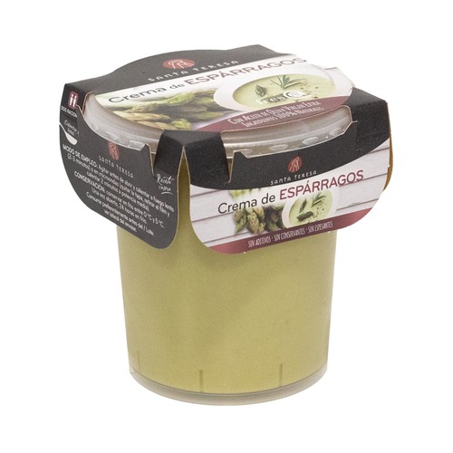 SANTA TERESA Crema de espárragos, lista para calentar y comer 400 g.