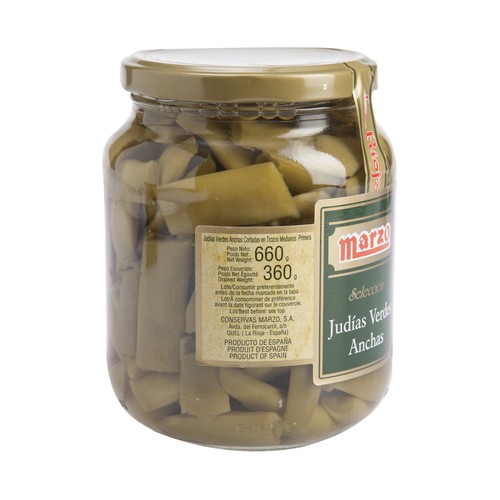 MARZO Judías verdes anchas frasco de 360 g.