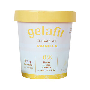 Imagen de GELAFIT Tarrina de helado de vainilla, sin gluten y sin lactosa 450 ml.