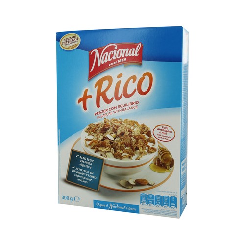 NACIONAL Cereales de trigo, miel y almendra 300 g.