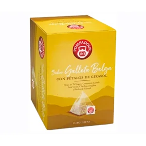 POMPADOUR Infusión sabor a galleta Belga piramidal 15 uds. 30 g.