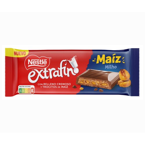 NESTLÉ Chocolate con leche maíz 84 g.