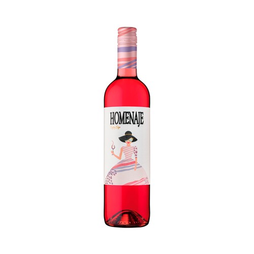 Vino rosado con denominación de origen Navarra HOMENAJE botella de 75 cl.