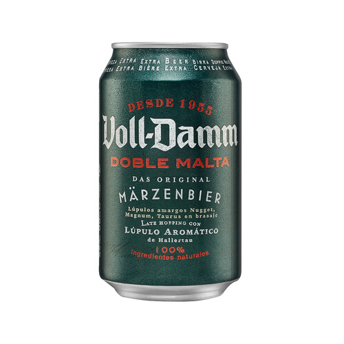 VOLL-DAMM Cerveza doble malta Lata 33 cl.