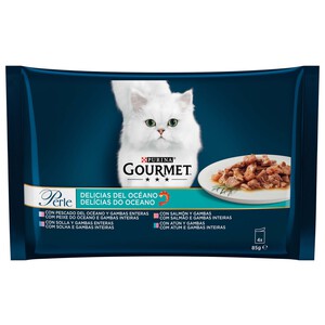 PURINA GOURMET Comida para gatos húmeda a base de pescado PURINA GOURMET PERLE 4 uds. 85 g.
