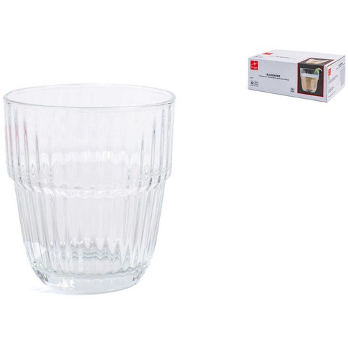 Vaso 39.5cl vidrio, modelo Barshine DOF para bebidas. BORMIOLI