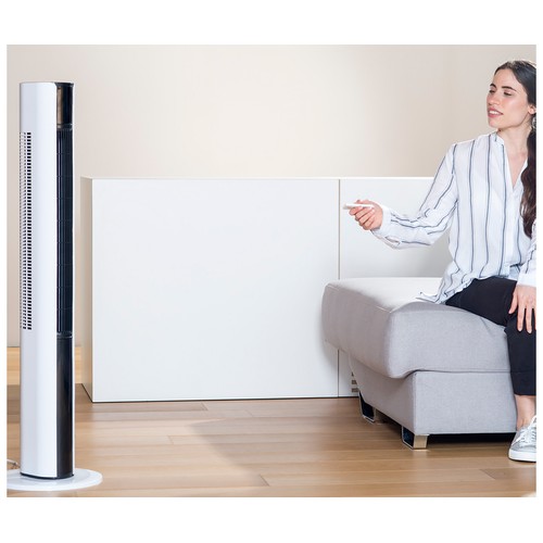 Ventilador torre TAURUS Babel Infinite, 55W, 3 velocidades, con temporizador y mando a distancia