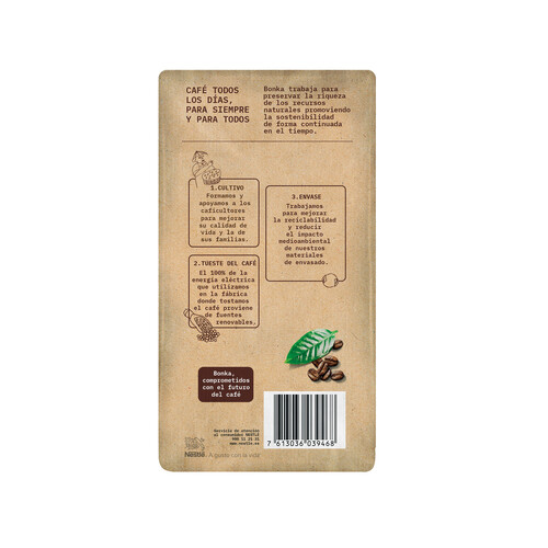 BONKA Café molido natural del Trópico 500 g.