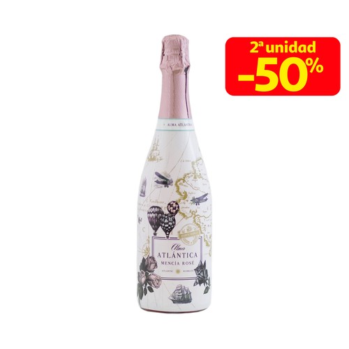 ALMA ATLÁNTICA Vino rosado frizzante (espumoso) elaborado con uvas Mencía botella 75 cl.