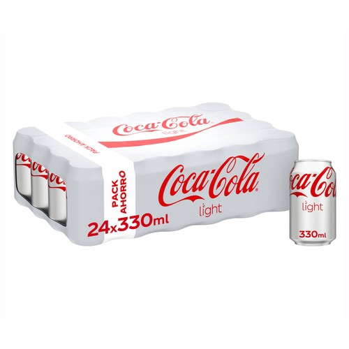 COCA COLA LIGHT Refresco de cola light lata pack 24 X 330ml.