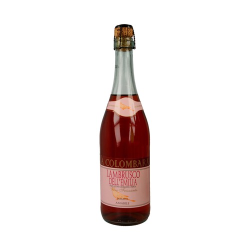 LA COLOMBARA  Vino rosado lambrusco elaborado en Italia botella de 75 cl.