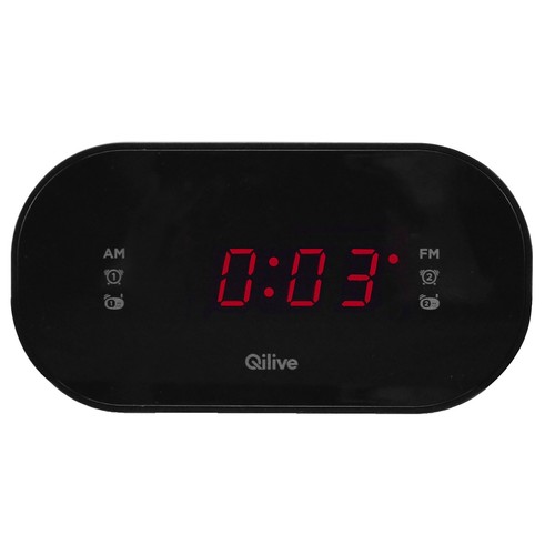 Radio despertador QILIVE Q.1105, 2 alarmas, radio AM/FM.