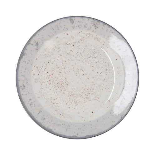 Plato postre 19cm porcelana color gris. QUID