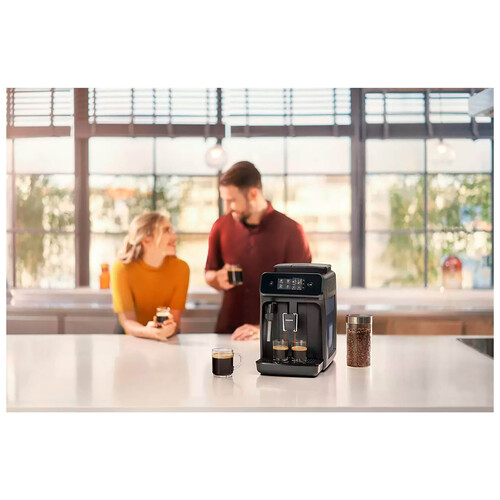 Cafetera espresso superautomática PHILIPS EP1220/00, café en grano y molido, molinillo, capacidad 1,8L, espumador.