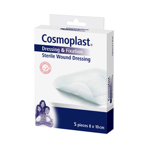 Imagen de COSMOPLAST Apósitos grandes (8 x 10 cm) estériles y autoadhesivos COSMOPLAST 5 uds