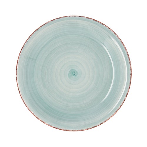 Vajilla completa de 18 platos de gran tamaño de color verde agua, QUID