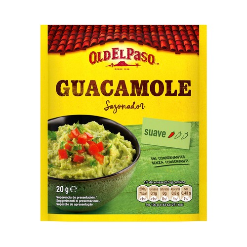 OLD EL PASO Sazonador para guacamole 20 g.