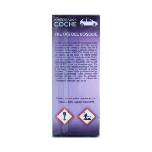 AURA Ambientador de coche con perfumador de madera para colgar con olor a frutas del bosque AURA.