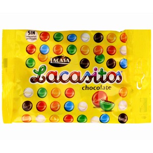 Imagen de LACASITOS Grageas de colores con chocolate 100 g.