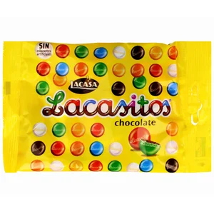LACASITOS Grageas de colores con chocolate 100 g.