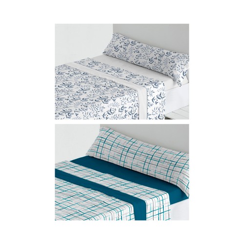 Juego de sábanas T150 Coralina 180gr m2 modelos surtidos, HOMEBED