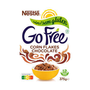 NESTLÉ Cereales desayuno sin gluten con chocolate NESTLE GO FREE 350 g.