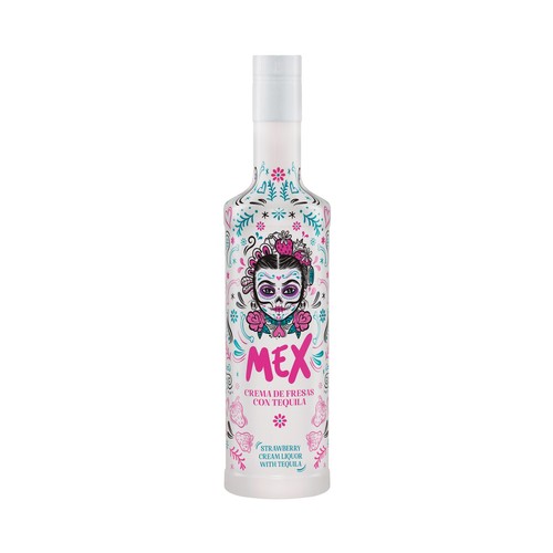 MEX Crema de licor de fresas con un toque de tequila botella 70 cl.