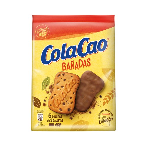 COLACAO Galletas bañadas en chocolate 157 g.