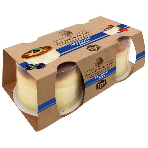 TGT Tarta de queso cremosa TGT Los postres de Lola 2 x 125 g.