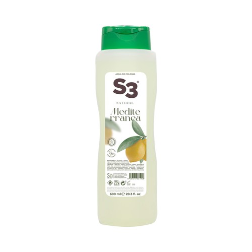S-3 Natural mediterránea Agua de colonia para toda la familia 600 ml.