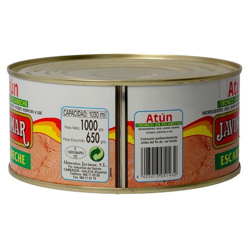 JAVIMAR Atún en escabeche lata de 650 g.
