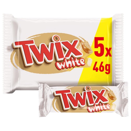 TWIX White Barras de chocolate blanco  5 x 2x23 g) 230 g.