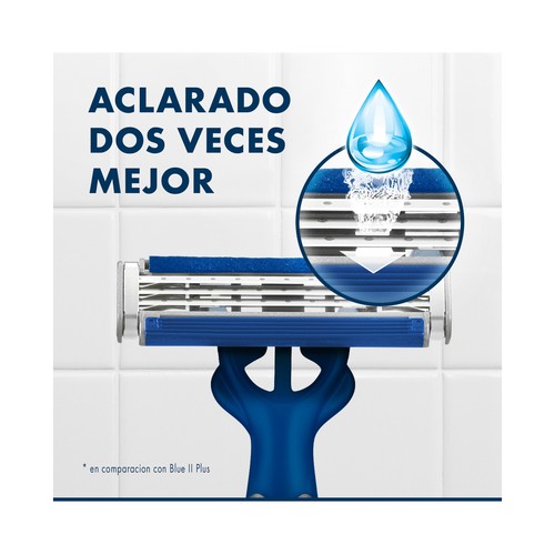 GILLETTE Blue 3 smooth Maquinilla de afeitar desechable con cabezal pivotante de 3 hojas 16 uds.