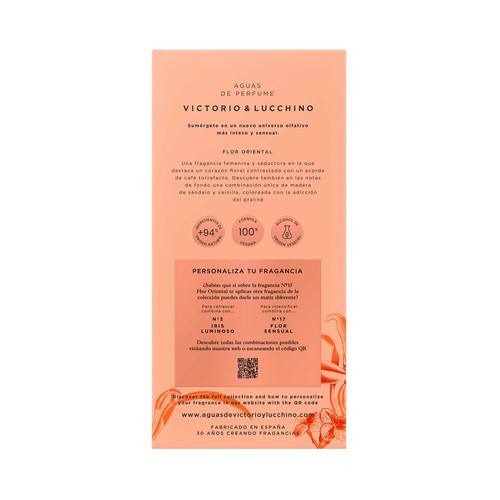 VICTORIO & LUCCHINO Nº 15 Flor oriental Eau de parfum (agua de perfume) para mujer con vaporizador en spray 150 ml.