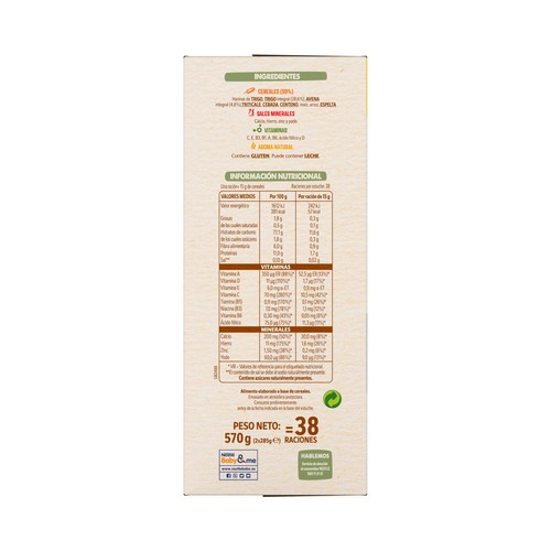 NESTLÉ Papilla de 8 cereales, a partir de 6 meses 570 g.