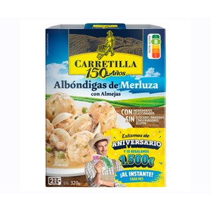 Imagen de CARRETILLA Albóndigas de merluza con almejas 320 g 