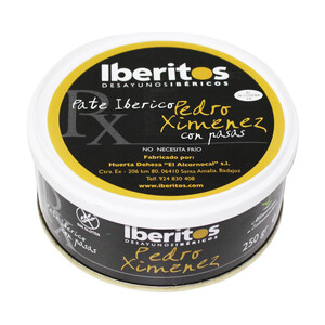 Imagen de IBERITOS Pate iberico Pedro Ximenez con pasas IBERITOS 250 g.